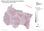 Vignette Image 1 : En décembre 2024 dans le Grand Est, le vent est variable en intensité et en durée. Il est faible dans l'ensemble hormis quelques rafales ponctulles