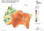 Vignette Image 9 : Hauteur mensuelle des pr&eacute;cipitations (&eacute;cart &agrave; la Normale, 1991 - 2023) - mai 2026