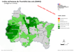 Vignette Image 2 : D'octobre à décembre 2024 dans le Grand Est, l'indice d'humidité des sols est autour de la Normale. Il tend à être modérément très humide à exceptionnelement humide dans l'Aube, la Marne et la moitié sud est des Ardennes, aux abords de la Meuse et de la Moselle. Il est modérément humide dans la plaine bas-rhinoise, l'ouest vosgien et une bonne moitié de la Haute-Marne.