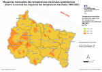 Vignette Image 5 : Moyenne mensuelle des maximas quotidiens (écart à la Normale, 1991-1923) - avril 2025
