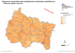 Vignette Image 1 : Moyenne des températures maximales absolues quotidiennes en décembre 2024 dans le Grans Est allant de 8 à 10°C (Plateau de Langres à Epinal) à 16-18°C sur les points hauts (Montagne de Reims , crêtes vosgiennes)