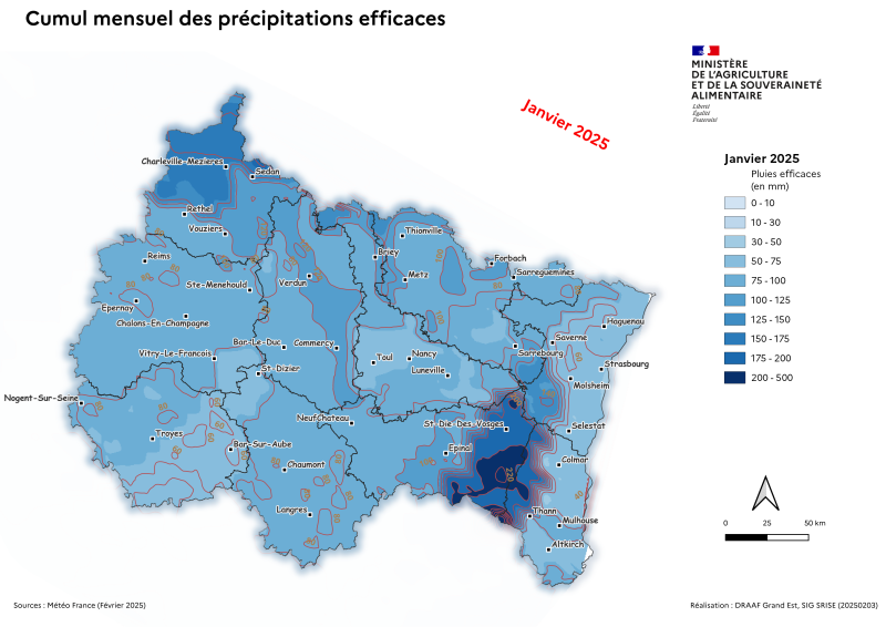 Image 2 : En janvier 2025, la situation de décembre au niveau des sol s'accentue lié aux fortes précipitations de janvier.